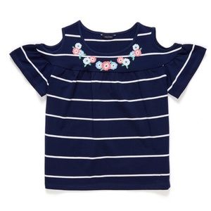 NAUTICA FLORAL PRINT STRIPE TOP 🍭🦄🌸